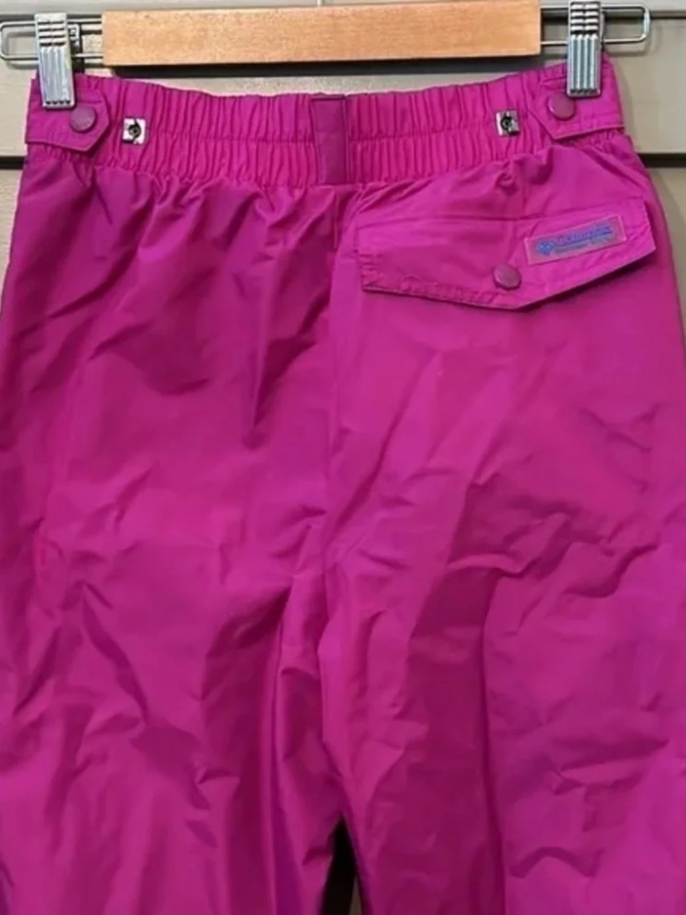 Columbia Vintage Snow Pants Purple Magenta Adjustable Waist Youth Size Large - Picture 6 of 9